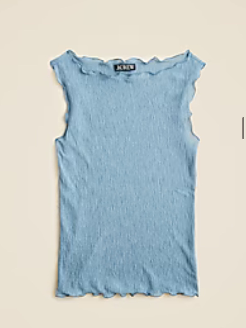 J.Crew Dusty Blue Crinkle Pleated Sleeveless Blouse XXL